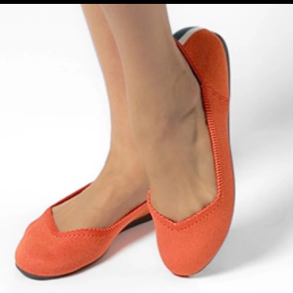 Pointed Flats Rothys Orange Rothys Persimmon Flat Rothy's Pointed